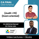 CA Final (2023 Scheme) (Audit + FR) (Exam oriented) Video Lectures by CA Abhishek Bansal, CA Vishal Jain (Download +Books)